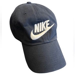 Nike Sports Hat Baseball Cap Swoosh Athletic Logo White